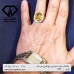 انگشتر نقره سیترین جواهری مردانه - کد : 133
